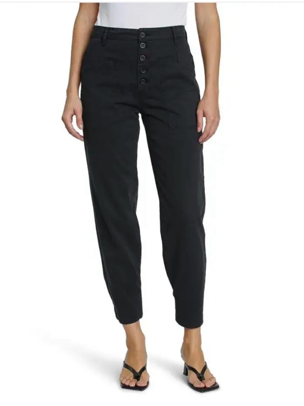 PISTOLA Tammy Exposed Button Fly Cotton Pants Size 25